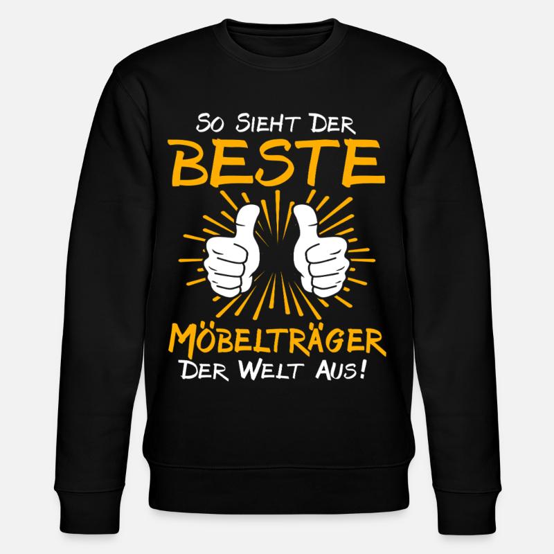 Möbelträger Geschenkidee - Stanley/Stella Unisex Bio-Sweatshirt CHANGER  - Schwarz