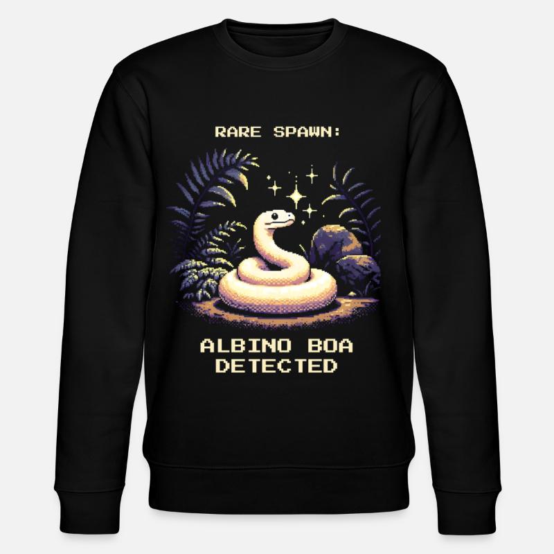 Albino-Boa entdeckt | Boa Constrictor Terrarium - Stanley/Stella Unisex Bio-Sweatshirt CHANGER  - Schwarz