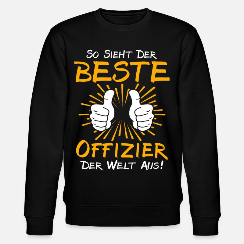 Offizier Geschenkidee - Stanley/Stella Unisex Bio-Sweatshirt CHANGER  - Schwarz