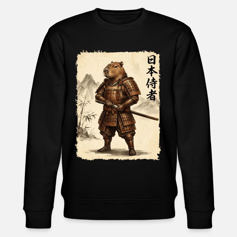 Samouraï, Capybara, Art japonais, Anime - Sweat bio CHANGER Stanley/Stella Unisexe - noir