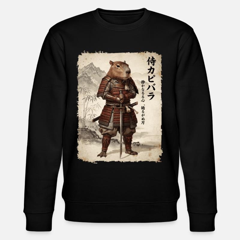 Samouraï, Capybara, Art japonais, Anime - Sweat bio CHANGER Stanley/Stella Unisexe - noir