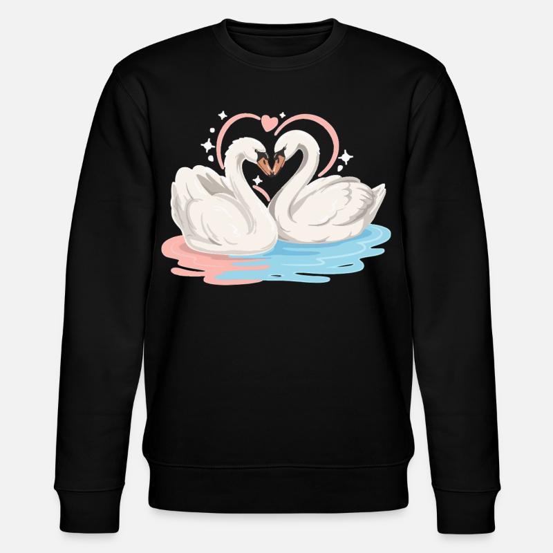 Cœur de cygne dans l’eau - Sweat bio CHANGER Stanley/Stella Unisexe - noir