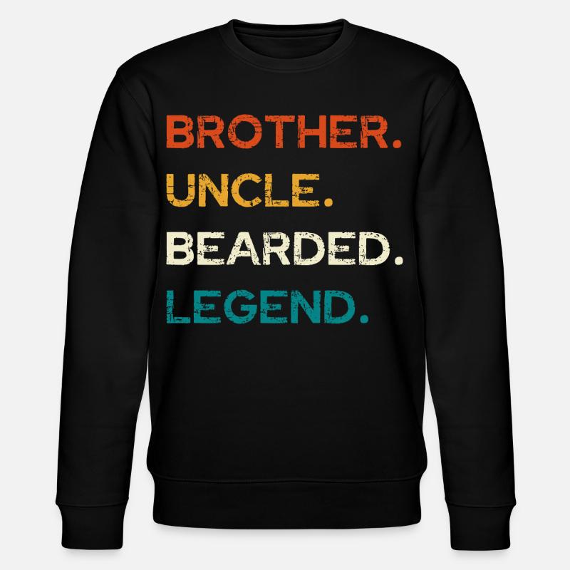 Bearded Legend: Brother and Uncle - Stanley/Stella CHANGER Unisex Organic Sweatshirt - black