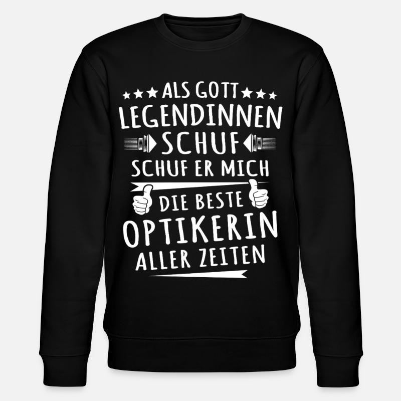 Optikerin - Stanley/Stella Unisex Bio-Sweatshirt CHANGER  - Schwarz