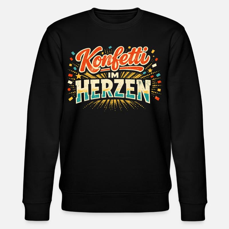 Konfetti im Herzen Kostüm Damen - Stanley/Stella Unisex Bio-Sweatshirt CHANGER - Schwarz