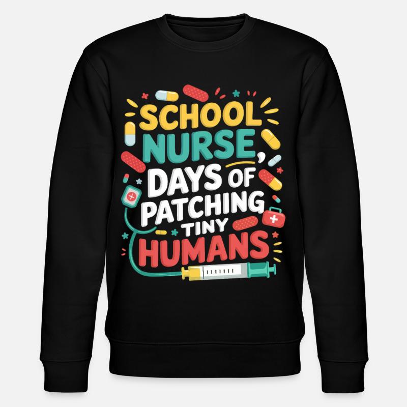 Minis patchwork d’infirmière scolaire - Sweat bio CHANGER Stanley/Stella Unisexe - noir