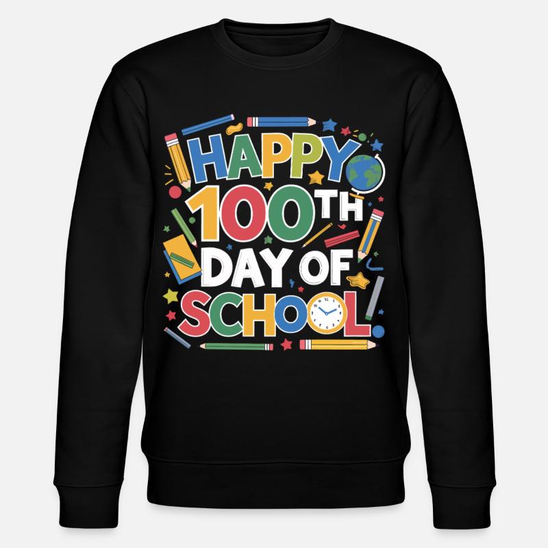 100th Day School Celebration - Stanley/Stella Unisex Bio-Sweatshirt CHANGER  - Schwarz