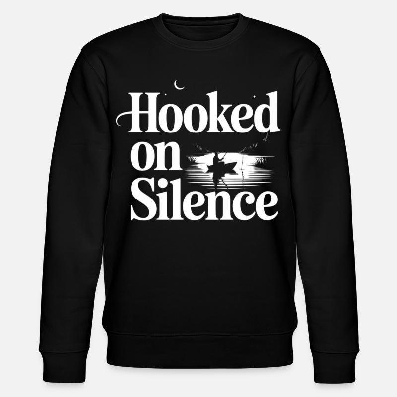 Motif de pêche en silence - Sweat bio CHANGER Stanley/Stella Unisexe - noir