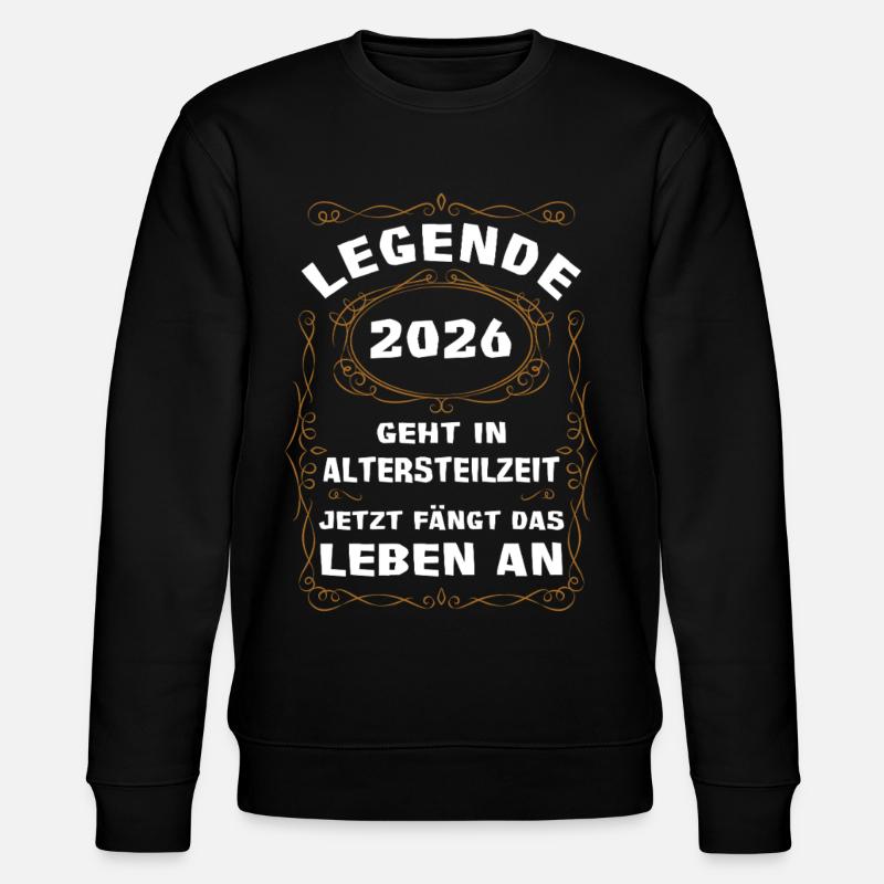 Legend 2026 Partial retirement - Stanley/Stella CHANGER Unisex Organic Sweatshirt - black