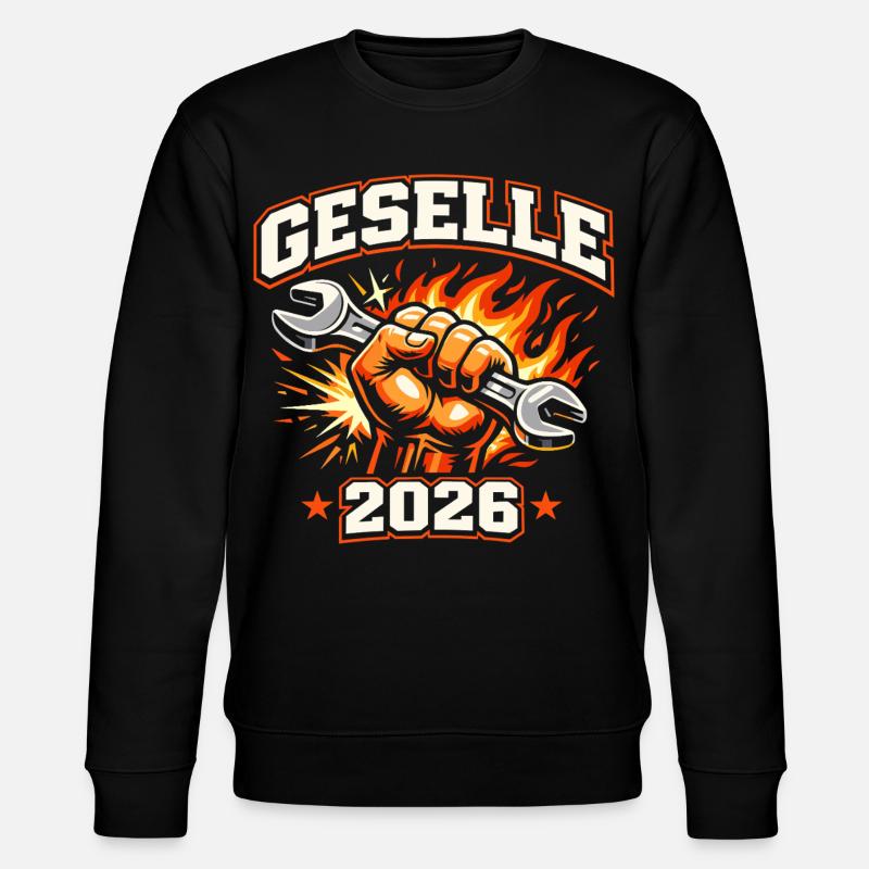 Gesellin 2026 Kfz Mechatronikerin - Stanley/Stella Unisex Bio-Sweatshirt CHANGER  - Schwarz
