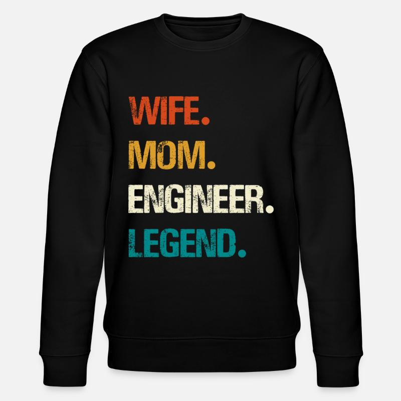 Engineer Legend – Strong Women's Technology - Stanley/Stella CHANGER Unisex Organic Sweatshirt - black