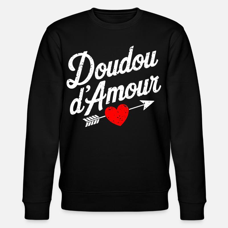 Doudou D'amour Saint valentin Couple - Sweat bio CHANGER Stanley/Stella Unisexe - noir