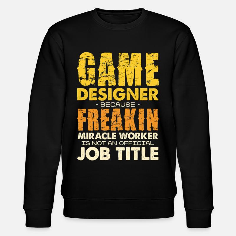 Game Designer Wunderwerker - Stanley/Stella Unisex Bio-Sweatshirt CHANGER  - Schwarz