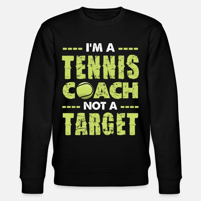 Ich bin Tenniscoach kein Ziel - Stanley/Stella Unisex Bio-Sweatshirt CHANGER  - Schwarz