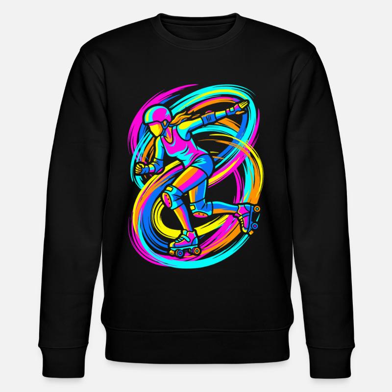 Rollschuhläuferin - Stanley/Stella Unisex Bio-Sweatshirt CHANGER  - Schwarz