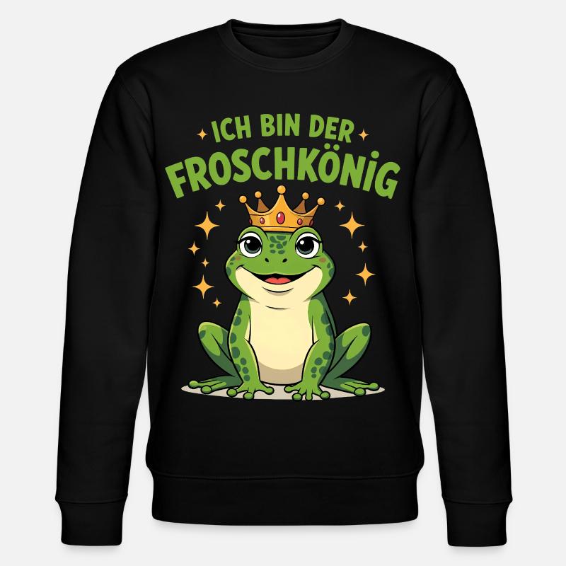 Costume de Prince Grenouille Carnaval de la Couronne de Grenouille Carnaval - Sweat bio CHANGER Stanley/Stella Unisexe - noir