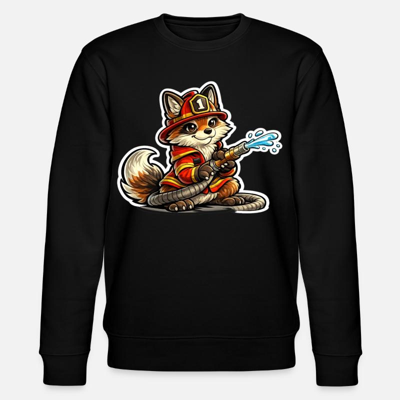 Fox pompier héros en action - Sweat bio CHANGER Stanley/Stella Unisexe - noir
