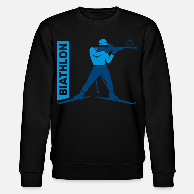 Biathlon Passion Liebhaber Geschenk - Stanley/Stella Unisex Bio-Sweatshirt CHANGER  - Schwarz