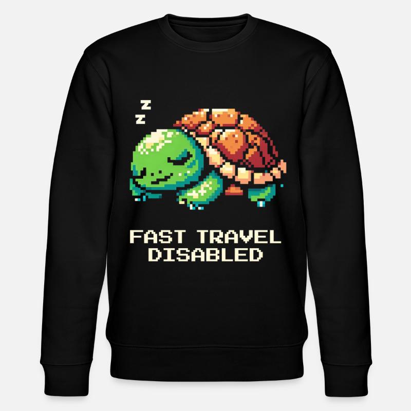 Voyage rapide désactivé | Tortue - Sweat bio CHANGER Stanley/Stella Unisexe - noir