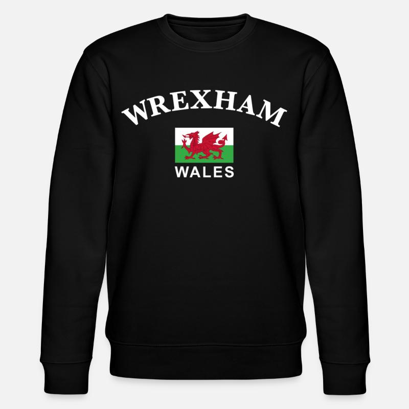 Wrexham, Wales - Stanley/Stella Unisex Bio-Sweatshirt CHANGER  - Schwarz