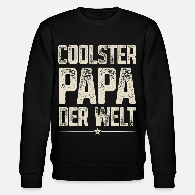 Coolster Papa Der Welt - Stanley/Stella Unisex Bio-Sweatshirt CHANGER  - Schwarz