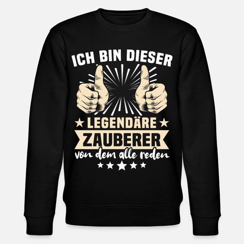 Zauberer Sprüche - Stanley/Stella Unisex Bio-Sweatshirt CHANGER  - Schwarz
