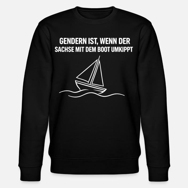Gendern Sachse Boot - Stanley/Stella Unisex Bio-Sweatshirt CHANGER  - Schwarz