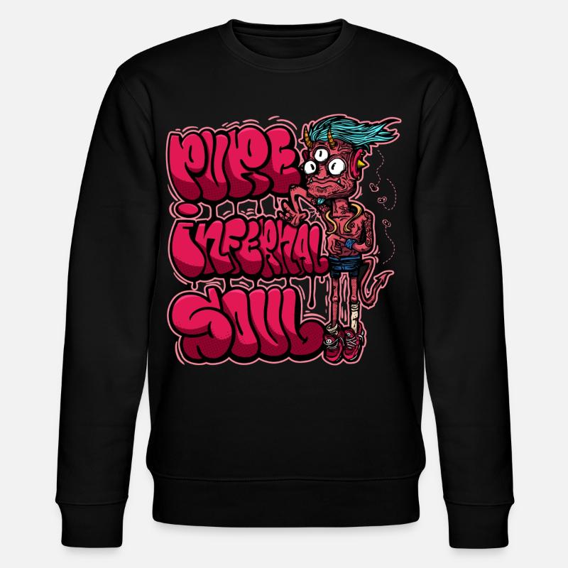 Monstre de graffiti rose néon - Sweat bio CHANGER Stanley/Stella Unisexe - noir