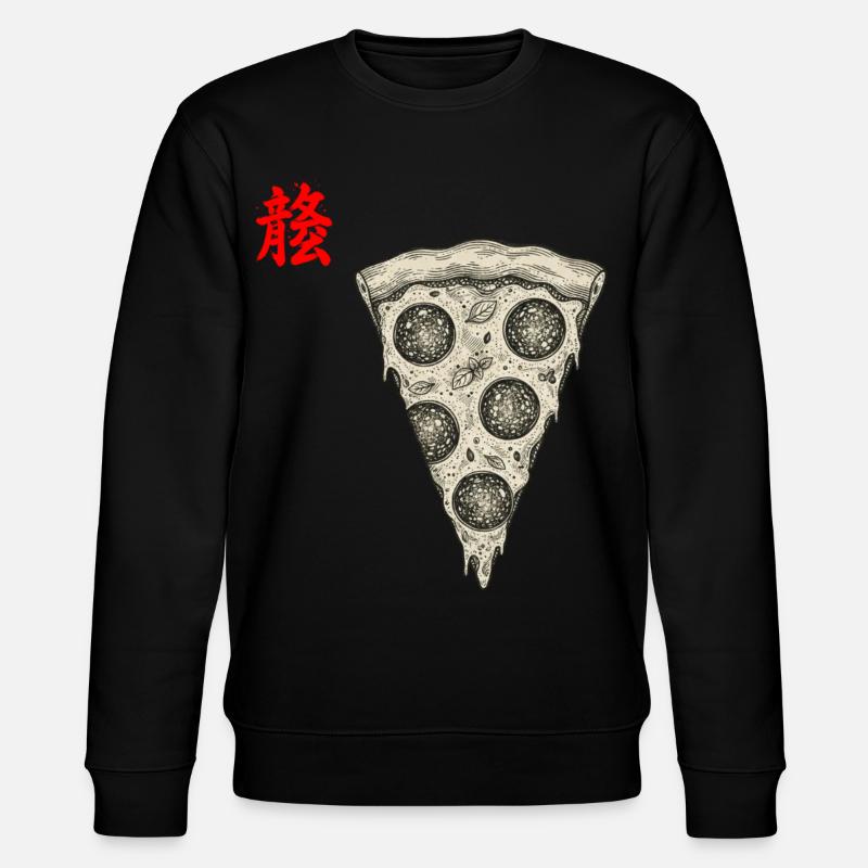 Pizza Asiatisch - Stanley/Stella Unisex Bio-Sweatshirt CHANGER  - Schwarz