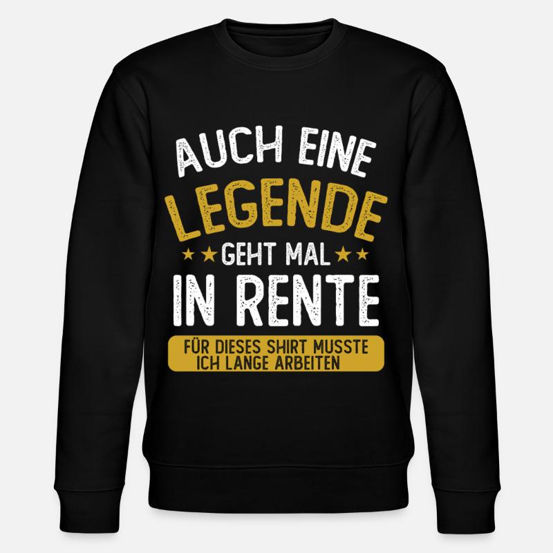 Even a legend retires - Stanley/Stella CHANGER Unisex Organic Sweatshirt - black