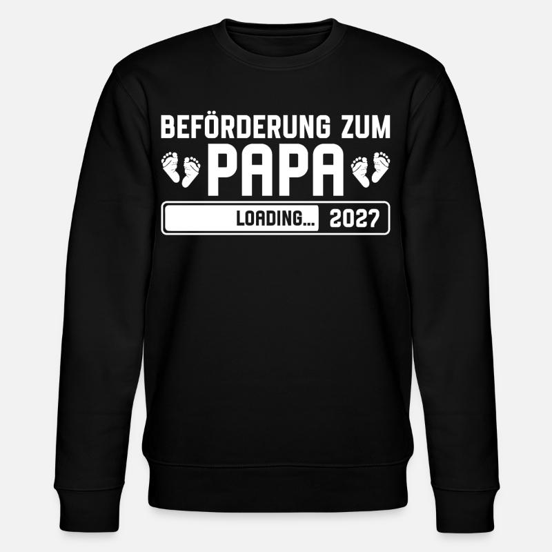 Beförderung zum Papa 2027 loading - Stanley/Stella Unisex Bio-Sweatshirt CHANGER  - Schwarz
