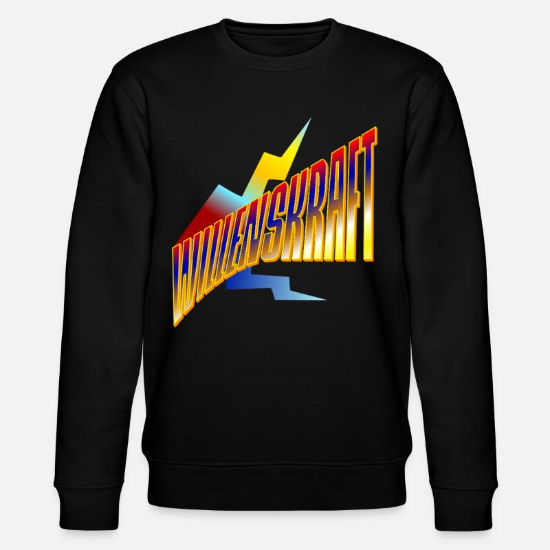 Wullenkraft Neon Retro Logo - Stanley/Stella Unisex Bio-Sweatshirt CHANGER  - Schwarz