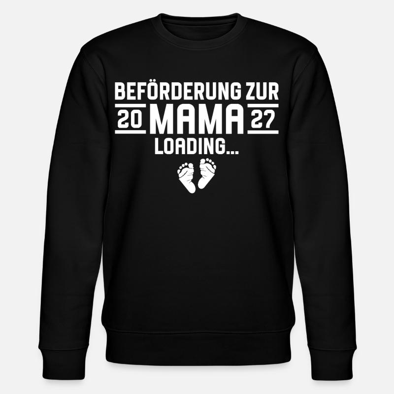 Beförderung zur Mama 2027 loading - Stanley/Stella Unisex Bio-Sweatshirt CHANGER  - Schwarz