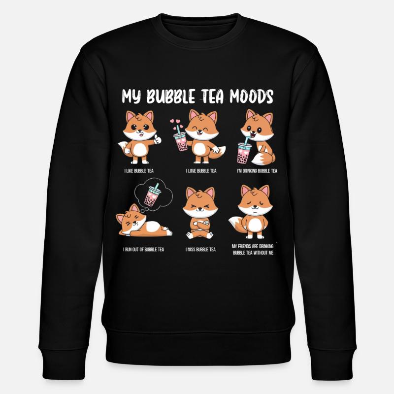 Fuchs Bubble Tea Meme - Stanley/Stella Unisex Bio-Sweatshirt CHANGER  - Schwarz