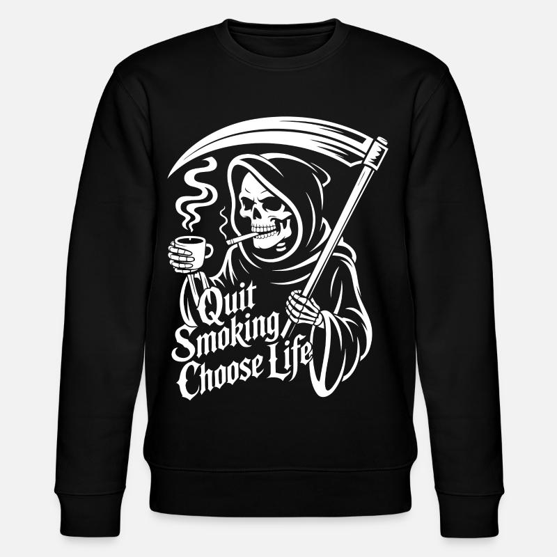Quit smoking Grim Reaper - Stanley/Stella CHANGER Unisex Organic Sweatshirt - black