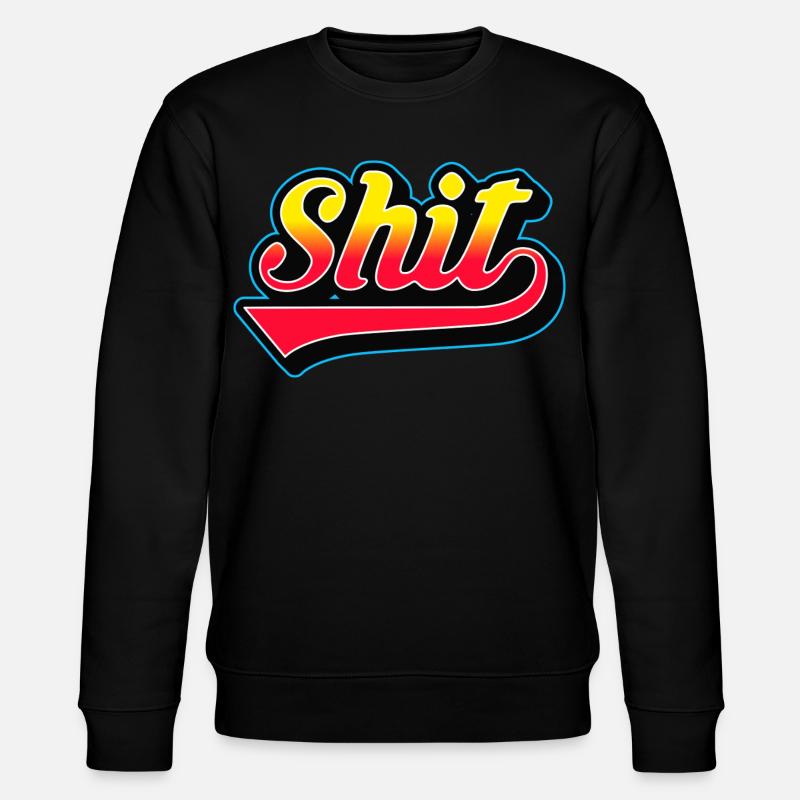 Scheiße Retro-Wortzeichen - Stanley/Stella Unisex Bio-Sweatshirt CHANGER  - Schwarz