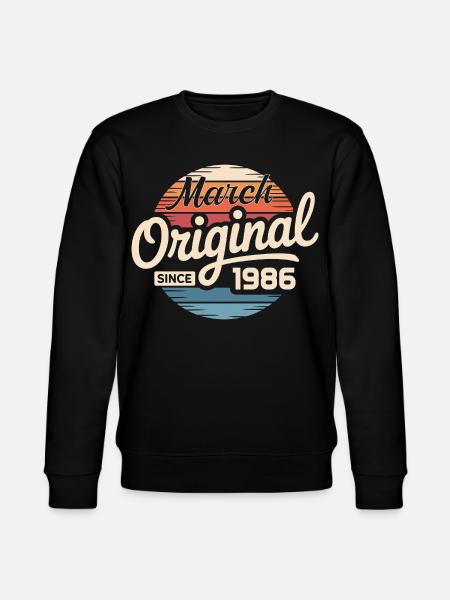 Legendary since march 1986 - Stanley/Stella CHANGER Unisex Organic Sweatshirt - black