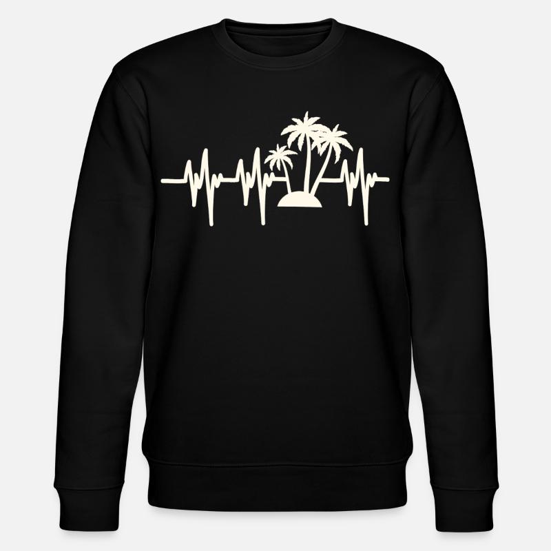 Vacances à la plage Heartbeat - Sweat bio CHANGER Stanley/Stella Unisexe - noir