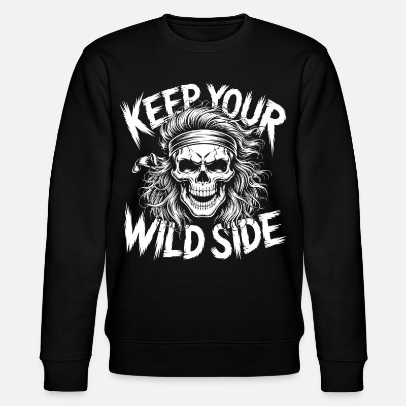 Vild sidekraniums design - Stanley/Stella økologisk unisex-sweatshirt CHANGER - sort