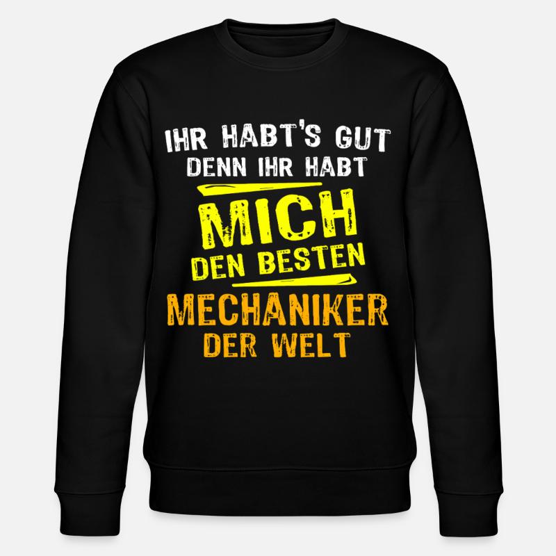 Mechaniker Geschenk - Stanley/Stella Unisex Bio-Sweatshirt CHANGER  - Schwarz