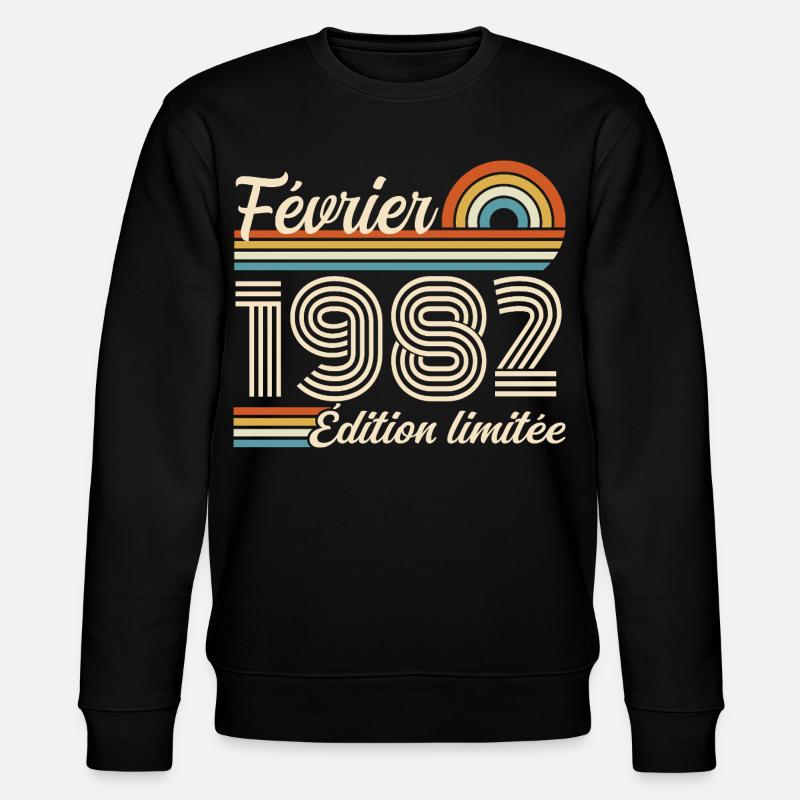 Februar 1982 - Stanley/Stella Unisex Bio-Sweatshirt CHANGER - Schwarz