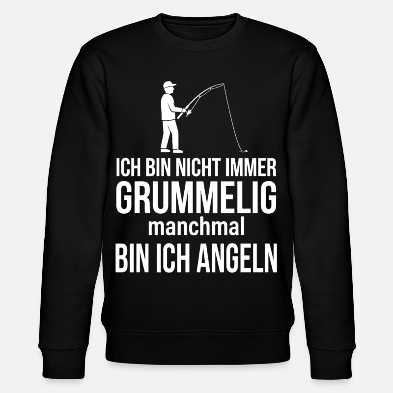 Not always grumpy, sometimes fishing - Stanley/Stella CHANGER Unisex Organic Sweatshirt - black
