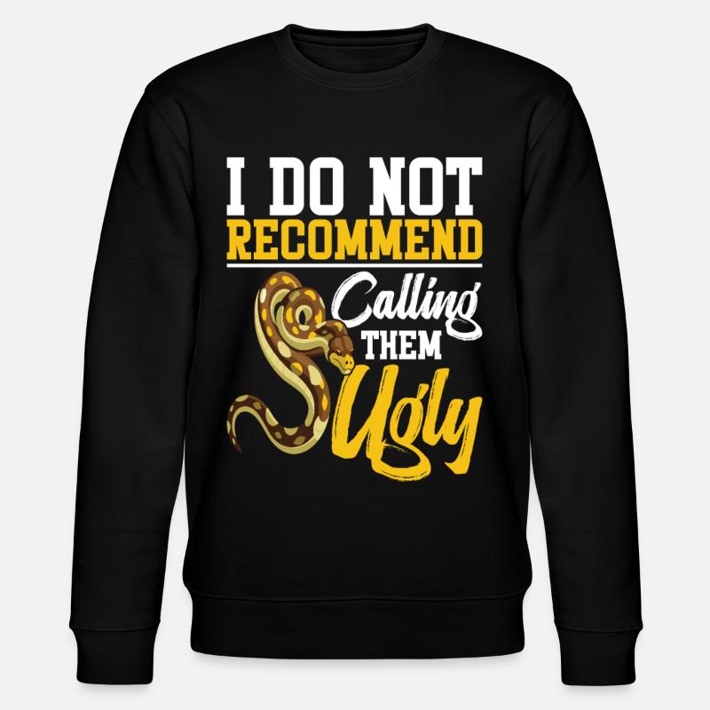 Schlangenliebhaber Reptiliengehege Python Futter Burmeser - Stanley/Stella Unisex Bio-Sweatshirt CHANGER - Schwarz
