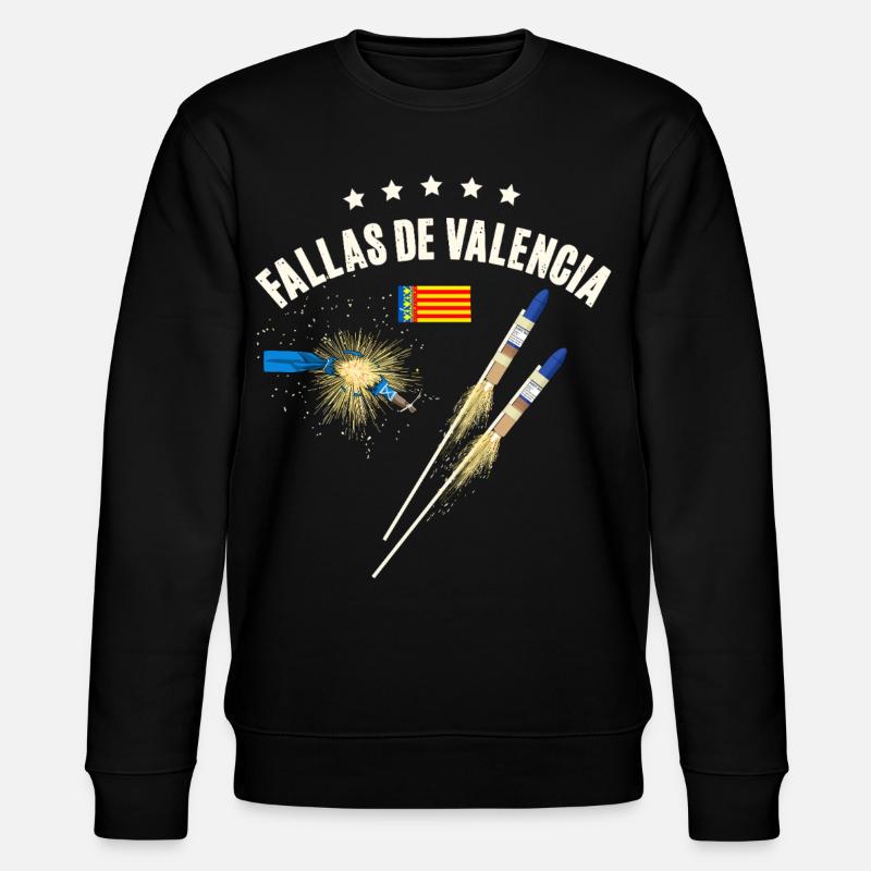 Fallas De Valencia Fireworks - Stanley/Stella CHANGER Unisex Organic Sweatshirt - black