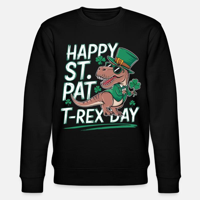 Chapeau de T-Rex de Saint-Patrick - Sweat bio CHANGER Stanley/Stella Unisexe - noir