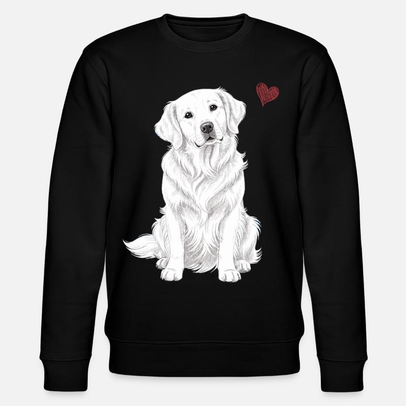 Golden Retriever anglais blanc crème - Sweat bio CHANGER Stanley/Stella Unisexe - noir