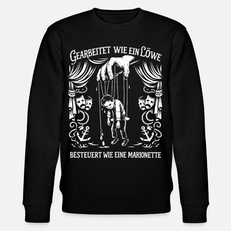 Worked like a lion - Stanley/Stella CHANGER Unisex Organic Sweatshirt - black