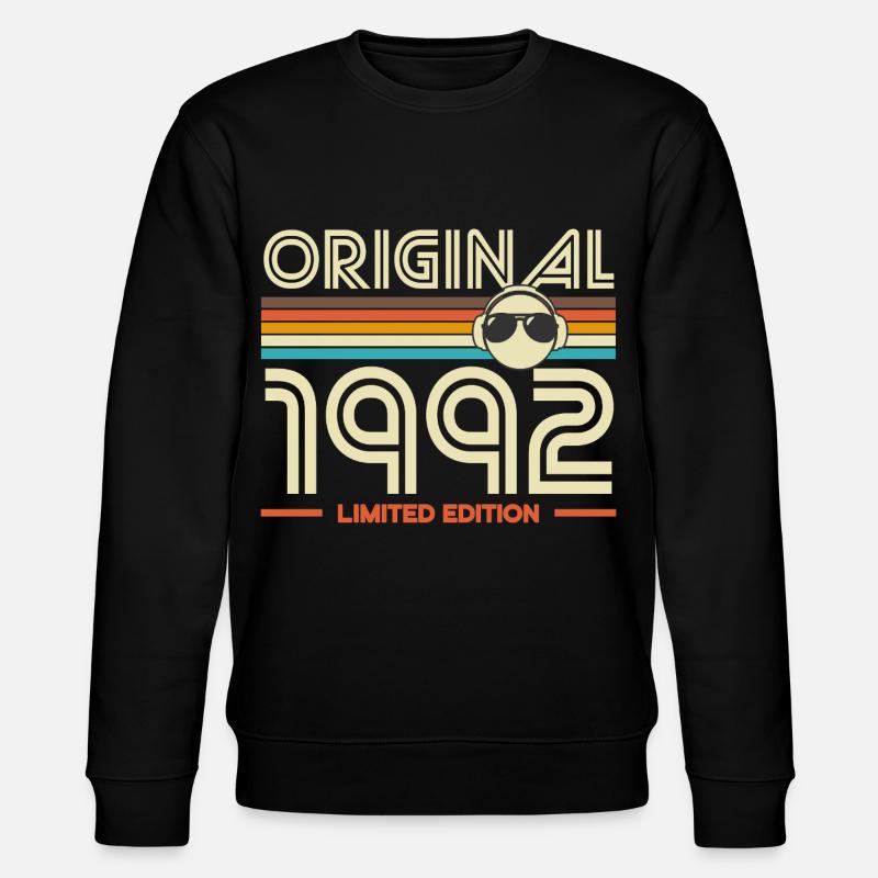 Originales Retro von 1992 - Stanley/Stella Unisex Bio-Sweatshirt CHANGER  - Schwarz