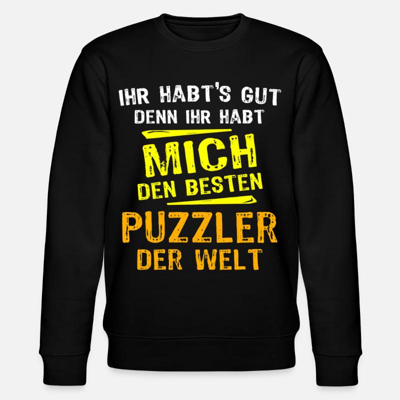 Puzzler Geschenk - Stanley/Stella Unisex Bio-Sweatshirt CHANGER  - Schwarz