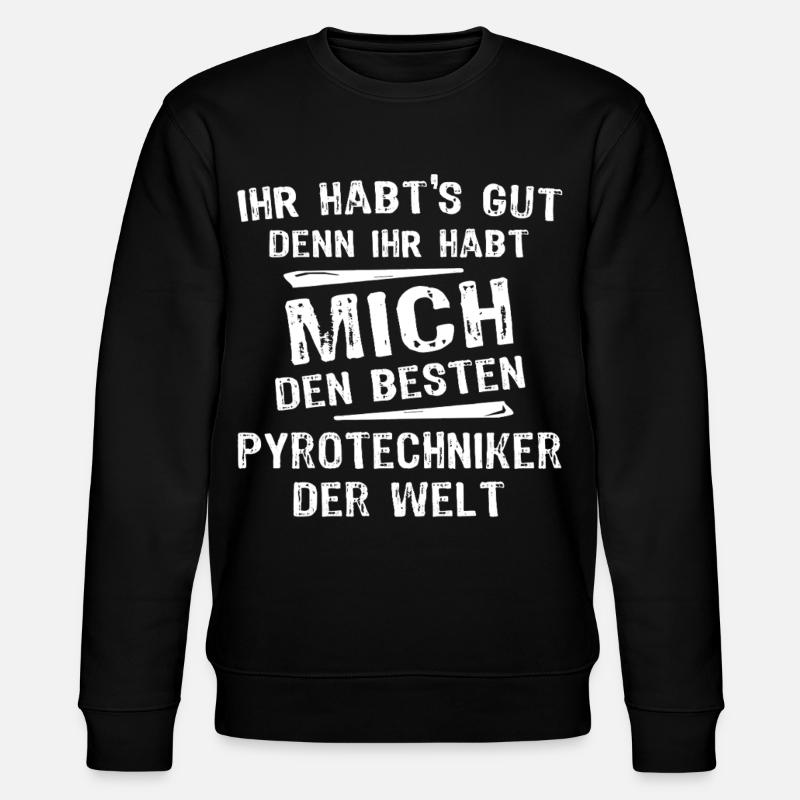 Pyrotechniker - Stanley/Stella Unisex Bio-Sweatshirt CHANGER  - Schwarz